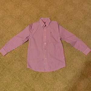 Boys Vineyard Vines Whale Button Down Shirt Size Small 8-10